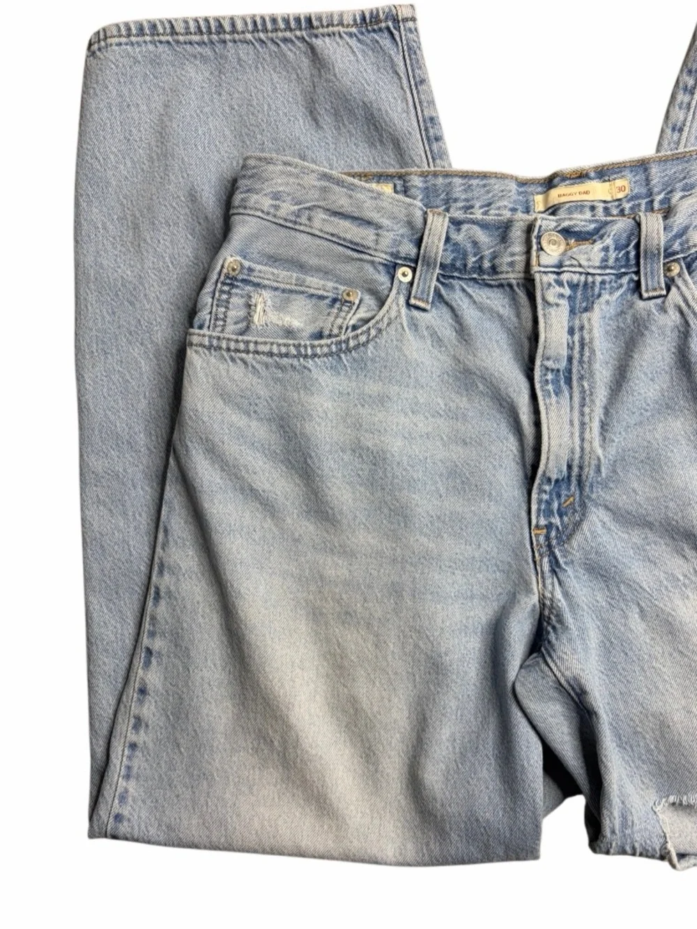 Levi's Baggy Dad Light Blue Straight-Leg Denim Jeans Size 30